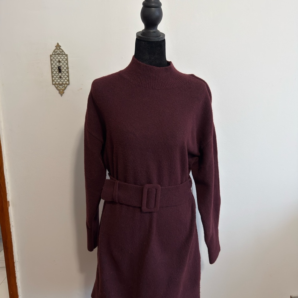 & Other Stories Deep Red Knit Dress